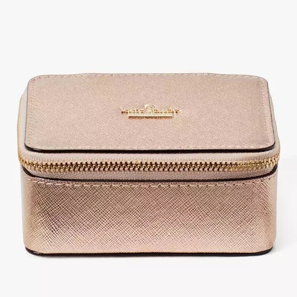 Kate Spade Jewelry Leather Box Holder In Rose gold - Picture 1 of 12